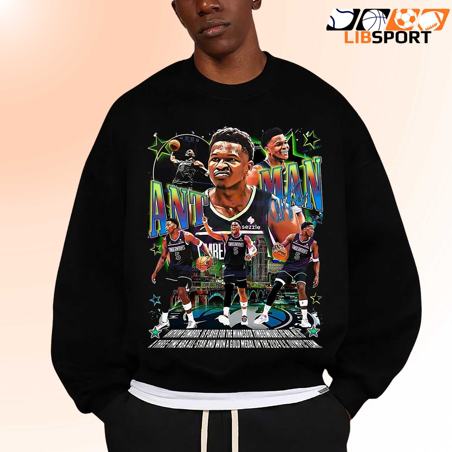 Anthony Edwards Minnesota Timberwolves T Shirt, Basketball Streetwear Nba Tee